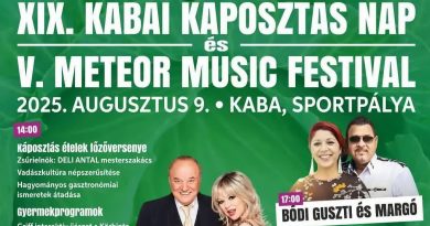 Kaba – Eredményhírdetés – Kabai Káposztás Nap és Meteor Music Festival 2025