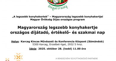 Magyarország legszebb konyhakertje országos díjátadó, értékelő- és szakmai nap
